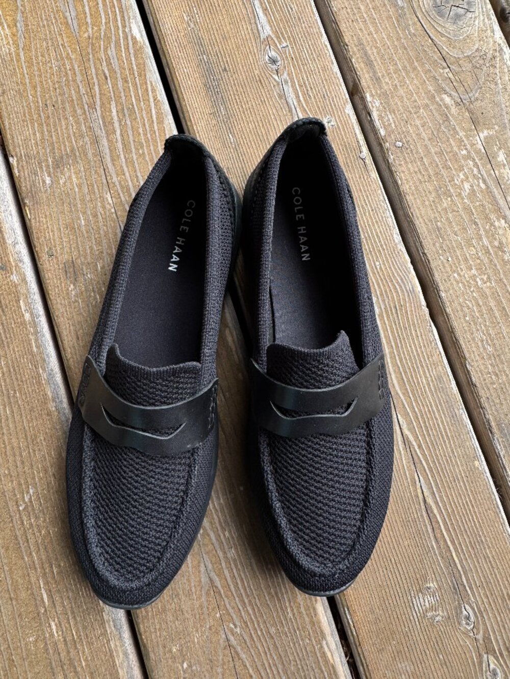 Cole Haan Black Zerogrand Meritt Stitchlite Loafers in Women's 11B